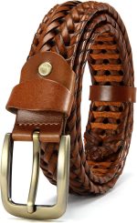 CHAOREN Braided Belt for Men - Mens Belt Leather 1 3/8" for Casual Jeans - Hand Woven Make Your Gift Awesome - Image 5